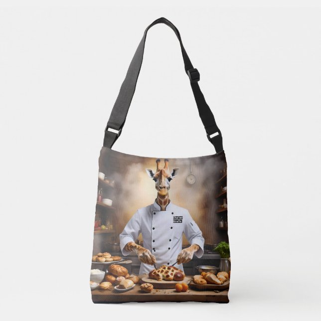 Bolsa Ajustável "Confeiteiro Girafa: Alcançando Novas Alturas, (Frente)