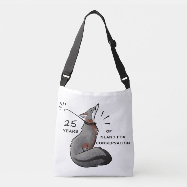 Bolsa Ajustável Conservation Island Fox Cross Body Bag (Frente)