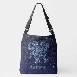 Bolsa Ajustável Constelação Gemini e Sinal Zodíaco com Estrelas