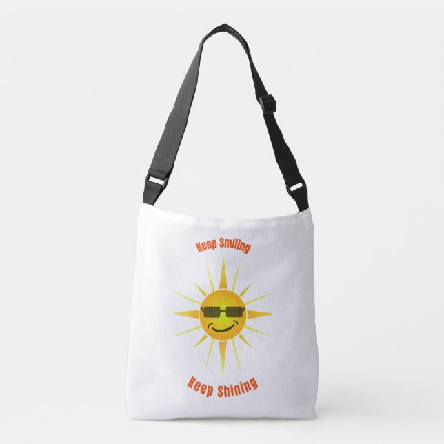 Bolsa Ajustável Continue sorrindo e continuando brilhando na barra (Frente)