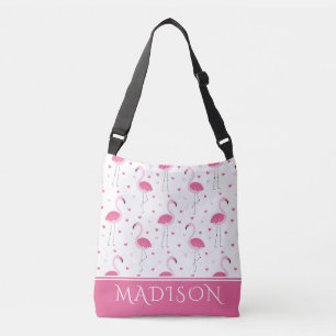 Bolsa Ajustável Coração de Amor, Flamingo, Girly Flamingo, Rosa