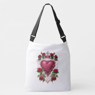 Bolsa Ajustável Coração de Tatuagem com Espórns Cruzado