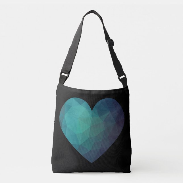 Bolsa Ajustável Coração partido azul (Frente)