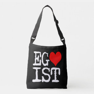 Bolsa Ajustável Coração Vermelho Egoísta Preto