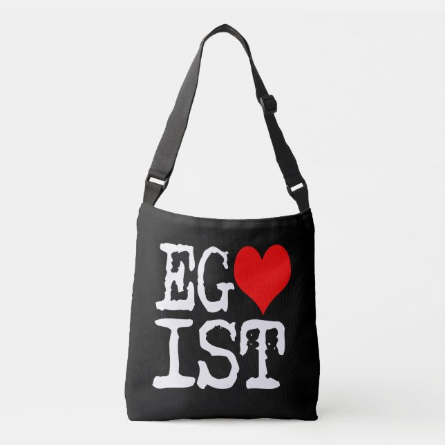 Bolsa Ajustável Coração Vermelho Egoísta Preto (Frente)