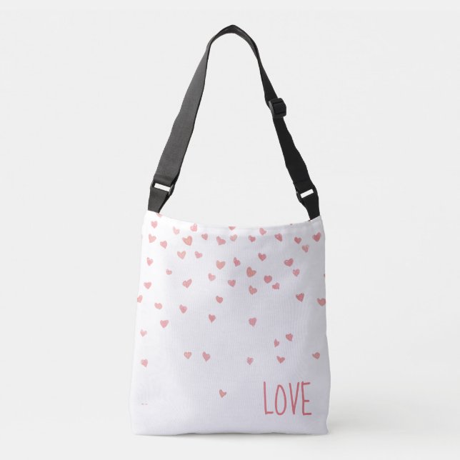 Bolsa Ajustável Corações de Amor Personalizado na moda (Frente)