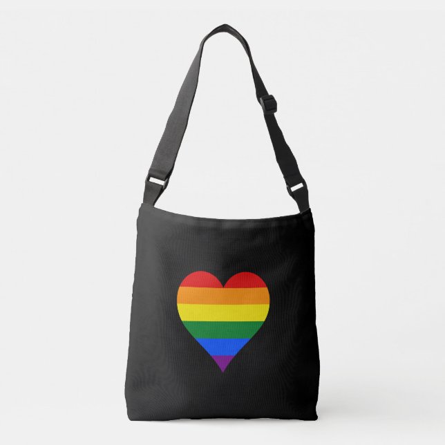Bolsa Ajustável Corações do orgulho LGBT (Frente)