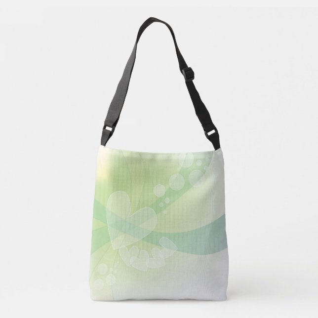 Bolsa Ajustável Corações pastéis românticos e abstrato (Verso)