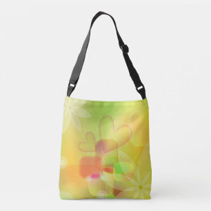 Bolsa Ajustável Corações pastéis românticos e design de flores