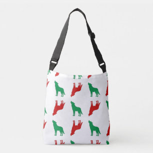 Bolsa Ajustável Cores da Bandeira Italiana Padrão de Lobo
