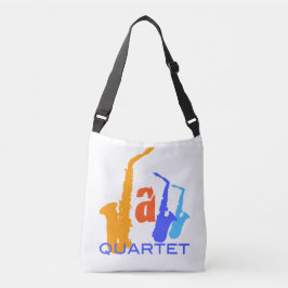 Bolsa Ajustável Cores do saco de Ilustração do Sax do Quarteto Jaz