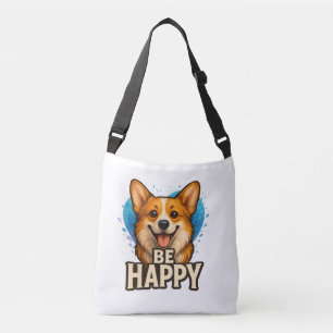 Bolsa Ajustável Corgi Feliz Design de Amante de Cachorro Fofo para