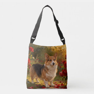 Bolsa Ajustável Corgi nas Rosas V