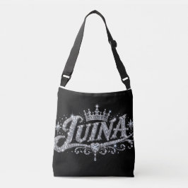 Bolsa Ajustável Coroa de Diamante de Luxo LUINA com Nome Personali
