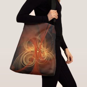 Bolsa Ajustável Corpo Cruzado de Abstrato de Arte Magnética da Man