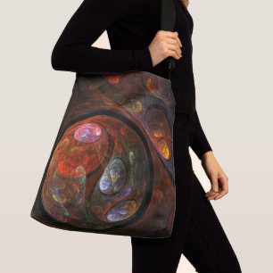 Bolsa Ajustável Corpo Cruzado de Abstrato de Conexão Fluida