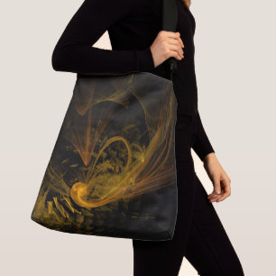 Bolsa Ajustável Corpo Cruzado de Arte Abstrato