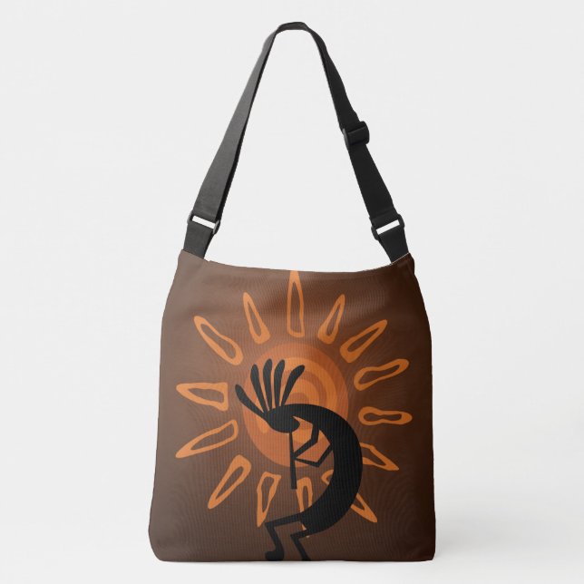 Bolsa Ajustável Corpo Cruzado de Southwest Kokopelli Sun Rustic A- (Frente)