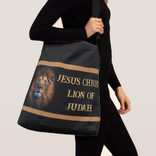 Bolsa Ajustável Corpo Cruzado Saco Jesus Cristo Leão De Judah