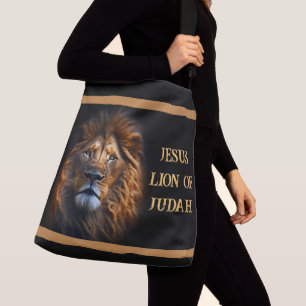 Bolsa Ajustável Corpo Cruzado Saco Jesus Cristo Leão De Judah