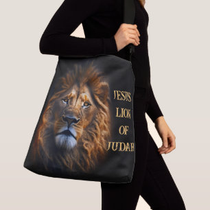 Bolsa Ajustável Corpo Cruzado Saco Jesus Cristo Leão De Judah