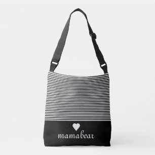 Bolsa Ajustável Corpo de Cruzamento Preto e Branco