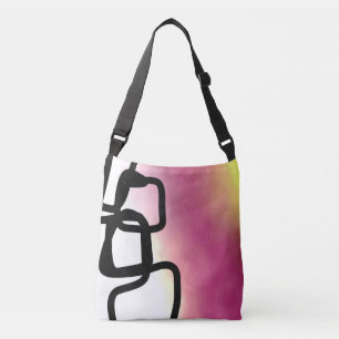 Bolsa Ajustável Corrente de bloqueio: Abstrato cor-de-rosa, amarel