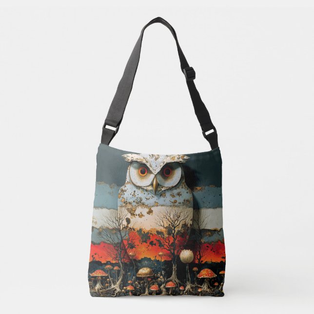 Bolsa Ajustável Coruja branca excelente (Frente)