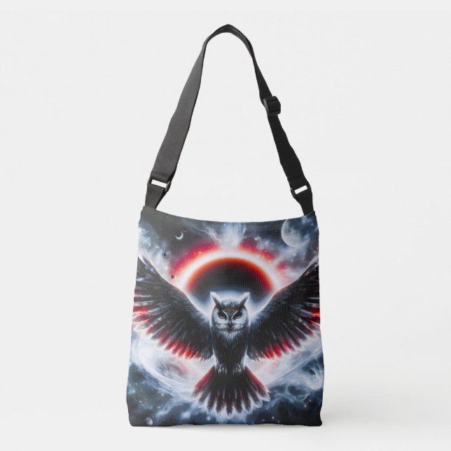 Bolsa Ajustável Coruja Mística Cósmica Celestial (Frente)