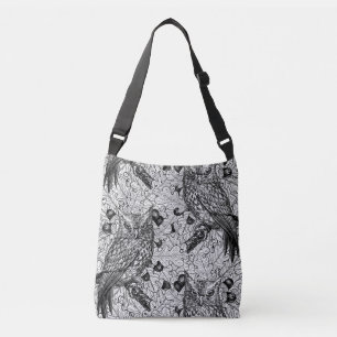 Bolsa Ajustável Corujas de carvalho, preto e branco