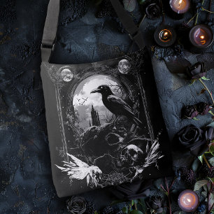 Bolsa Ajustável Corvo em Caveiras