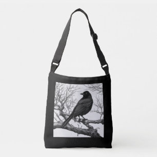 Bolsa Ajustável Corvo Empoleirado em Galhos de Inverno nus
