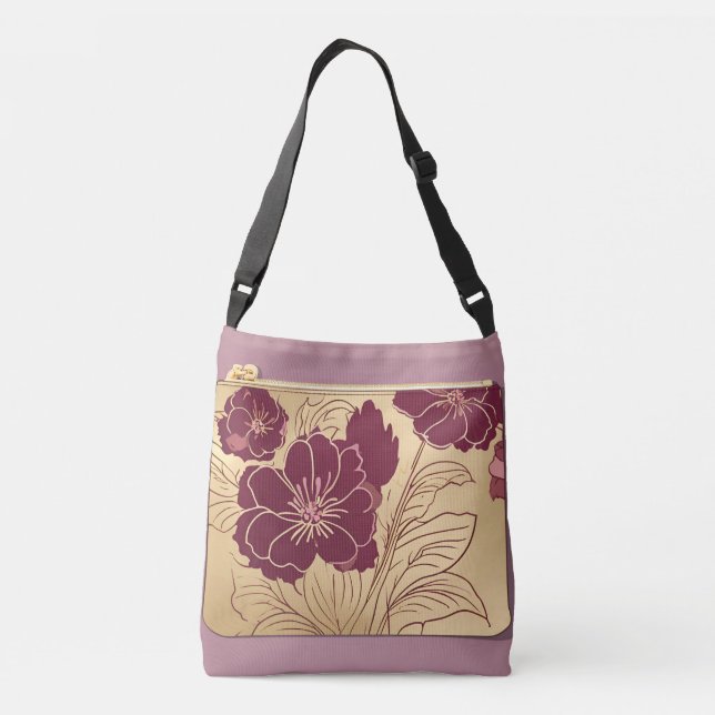 Bolsa Ajustável Creamy Floral Powder AI art (Verso)