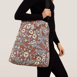 Bolsa Ajustável creme flores impressão