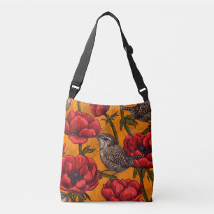 Bolsa Ajustável Crenças em um jardim de anêmonas vermelho