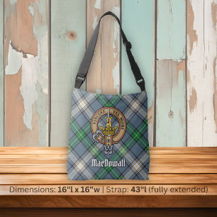Bolsa Ajustável Crest do Clã MacDowall sobre Tartan