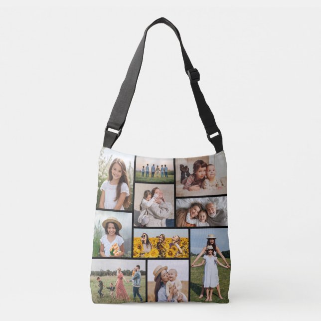 Bolsa Ajustável Crie sua própria colagem de fotos (Frente)