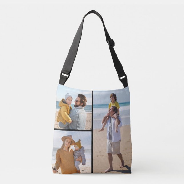 Bolsa Ajustável Crie sua própria colagem de fotos 3 (Frente)