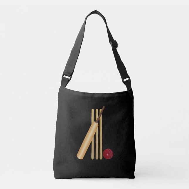 Bolsa Ajustável Críquete - Wicket, Bat and Ball (Frente)