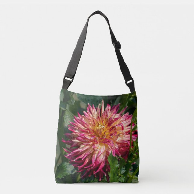 Bolsa Ajustável Crisântemo Floral Rosa e Amarelo (Frente)