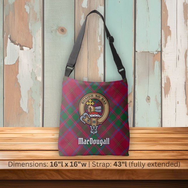 Bolsa Ajustável Crista do Clã MacDougall sobre Tartan (Criador carregado)