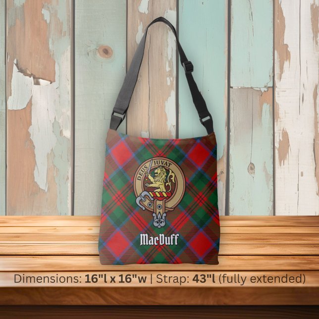 Bolsa Ajustável Crista do Clã MacDuff sobre Tartan (Criador carregado)