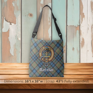 Bolsa Ajustável Crista do Clã MacLellan sobre Tartan Antigo
