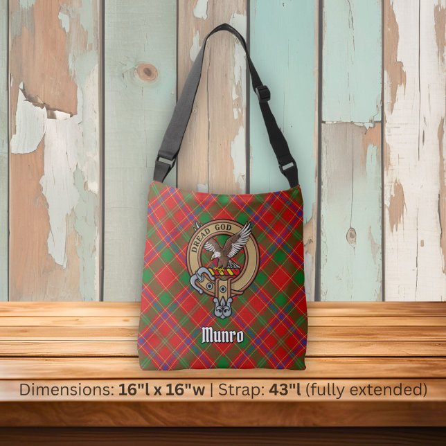 Bolsa Ajustável Crista do Clã Munro sobre Tartan (Criador carregado)
