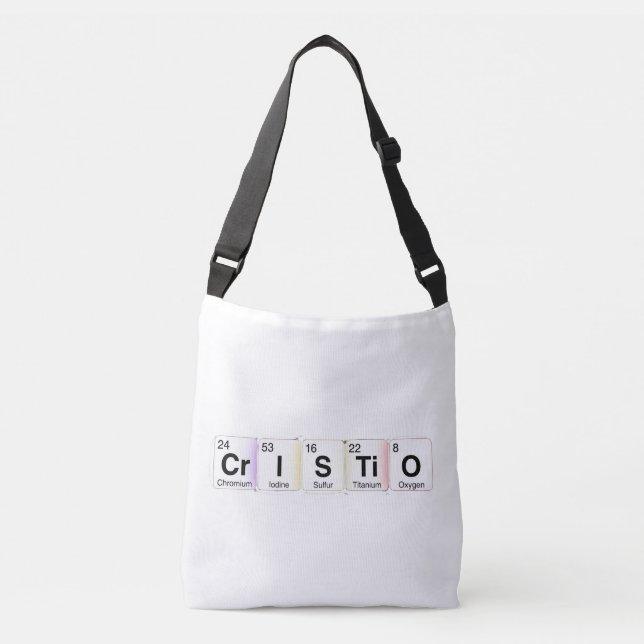 Bolsa Ajustável Cristo Elementos Químicos (Frente)