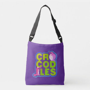 Bolsa Ajustável Crocodilos com dois crocos felizes - letras verdes