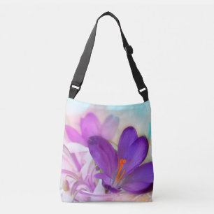 Bolsa Ajustável Cruz-Corpo roxo do açafrão