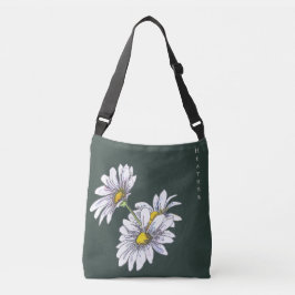 Bolsa Ajustável Custom Watercolor Daisy Floral Boho Christmas Gift