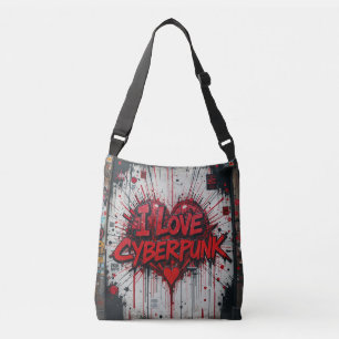 Bolsa Ajustável Cyberpunk Grafite Crossbody Bag