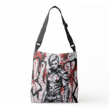 Cyberpunk Warrior Grafite Crossbody Bag